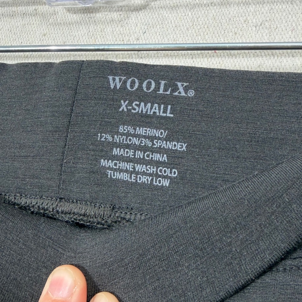 Woolx Stella Leggings Women XS Gray Merino Wool Blend Base Layer Tights Athletic - Picture 3 of 6